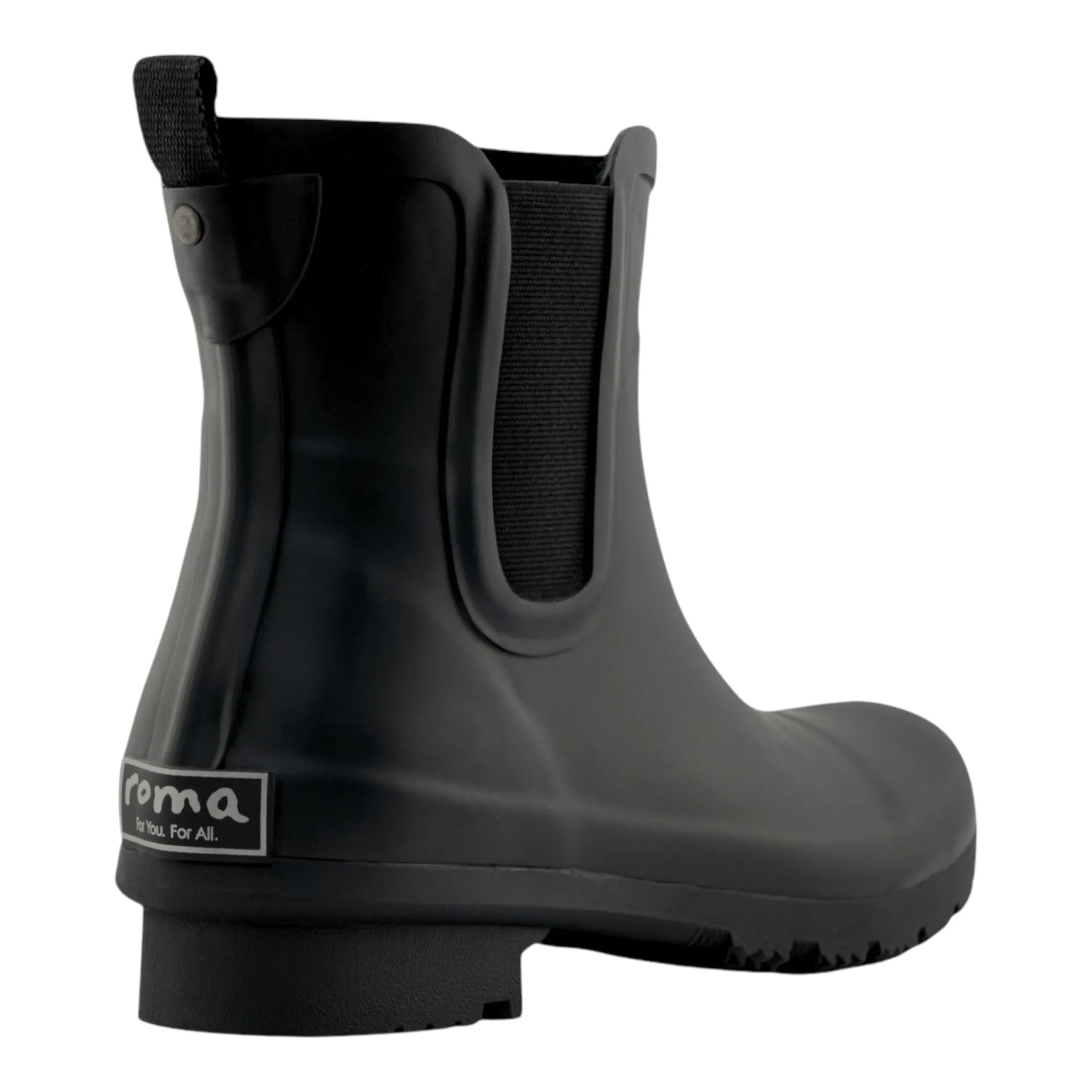 Chelsea Matte Black Women's Rain Boots Comfy Outdoor Outdoor Walk Fit