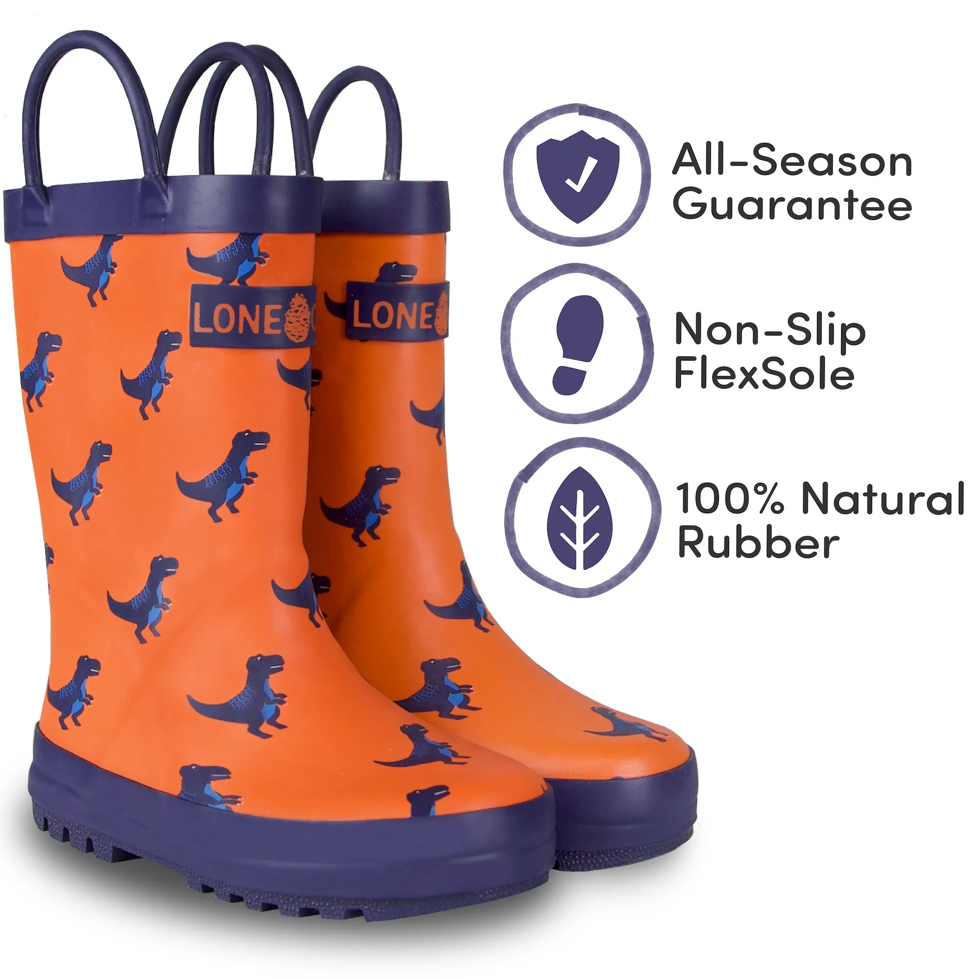 All Day Comfort Quick Step Protection Buddy The T Rex Matte Rain Boots