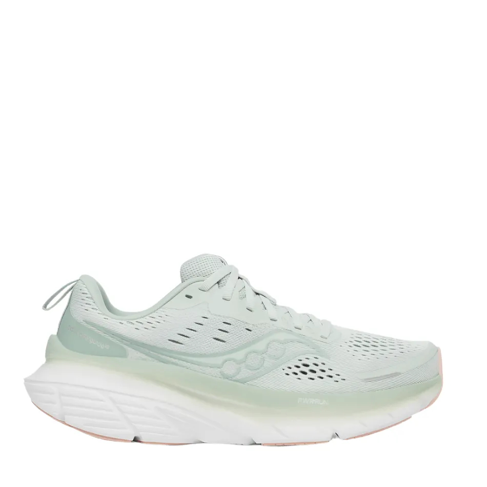 patent - leather - finish - design shoes Saucony Women's Guide 18 Running Shoes in Mist/Aloe AW25