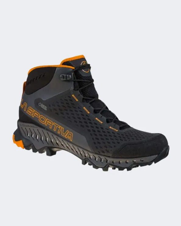 Adventure Trail Durable Walking Boots La Sportiva Stream Gtx Men Hiking Boots Black/Orange