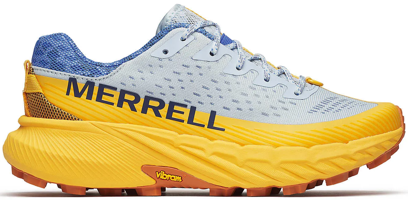 Merrell Agility Peak 5 Womens Trail Running Shoes - Blue Soft cushion Leg Focus