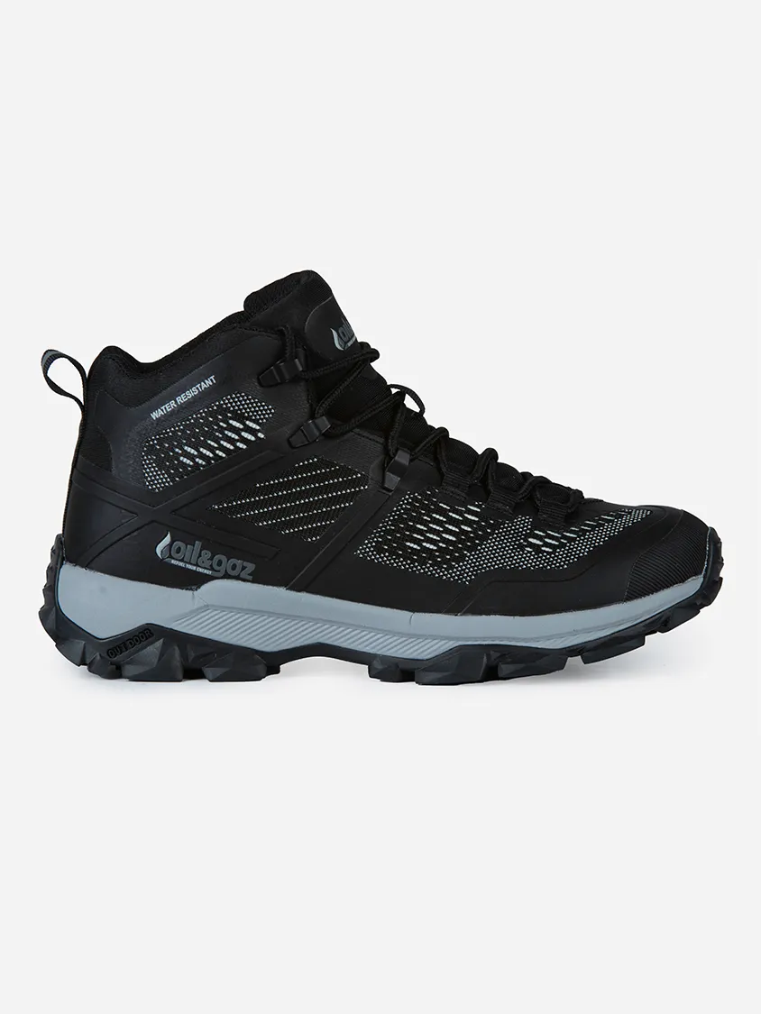 Oil And Gaz High Unisex Hiking Shoes Black Backcountry Trek