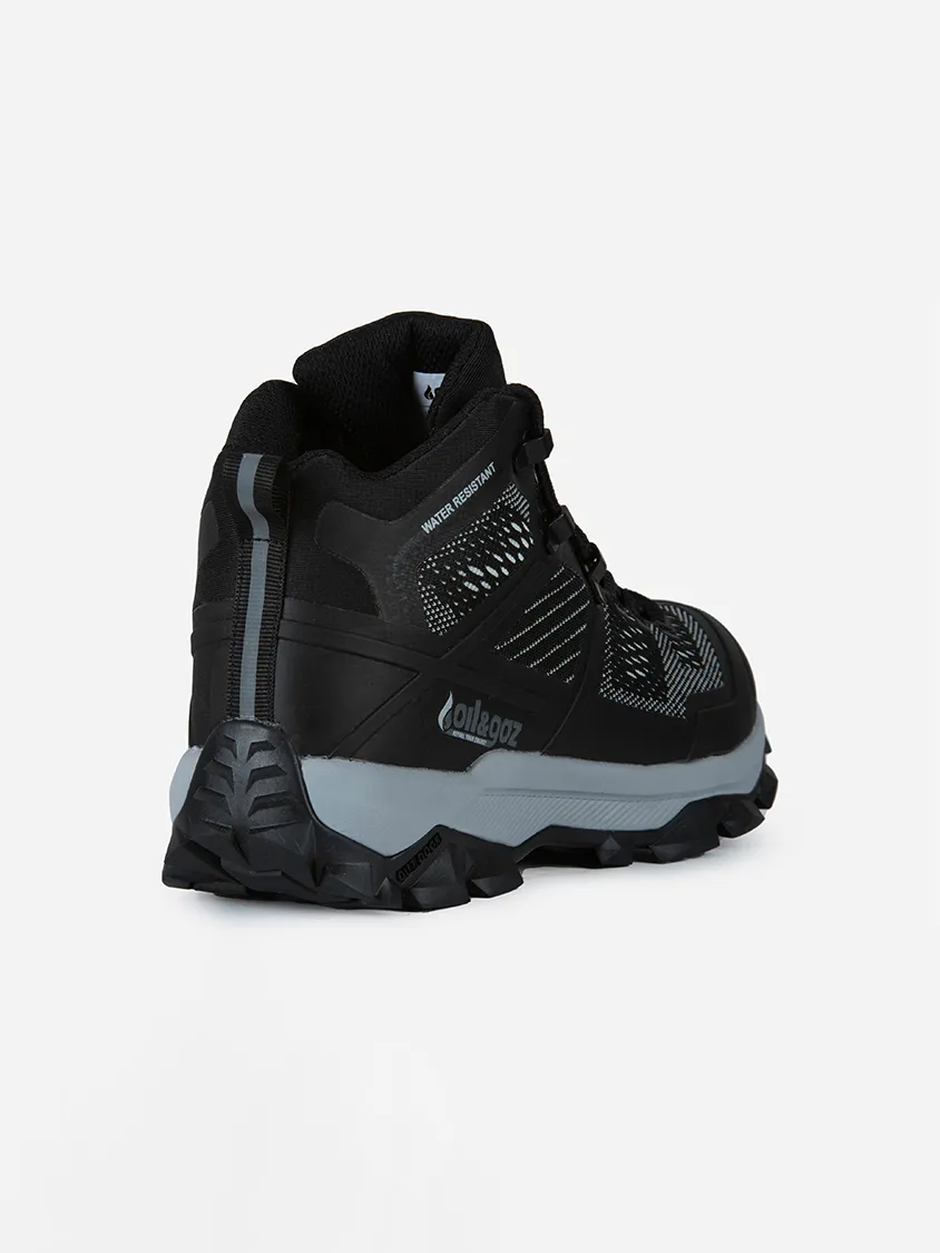 Oil And Gaz High Unisex Hiking Shoes Black Waterproof Wear Trek Load