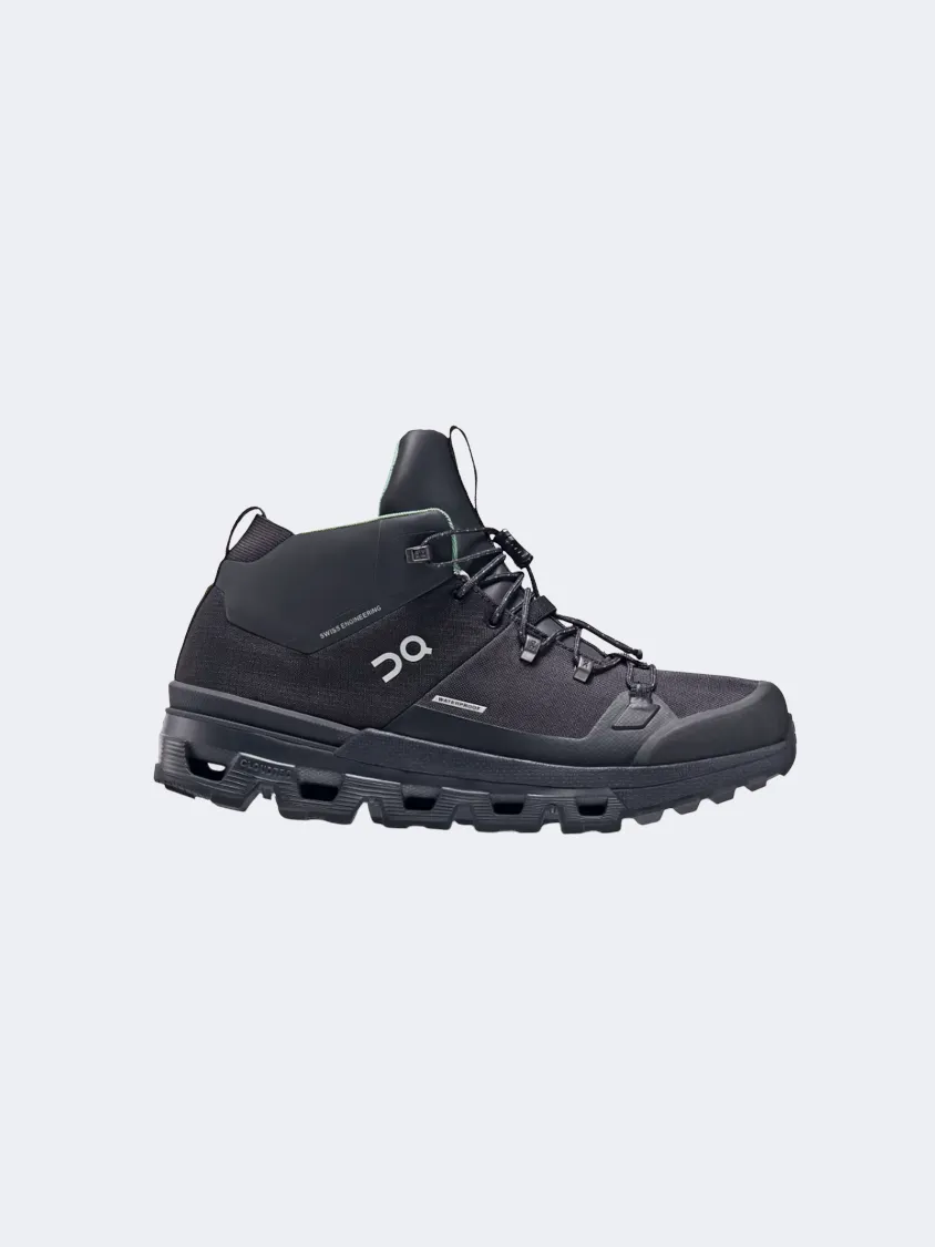 Leather Upper On Cloudtrax Waterproof Women Hiking Shoes Black