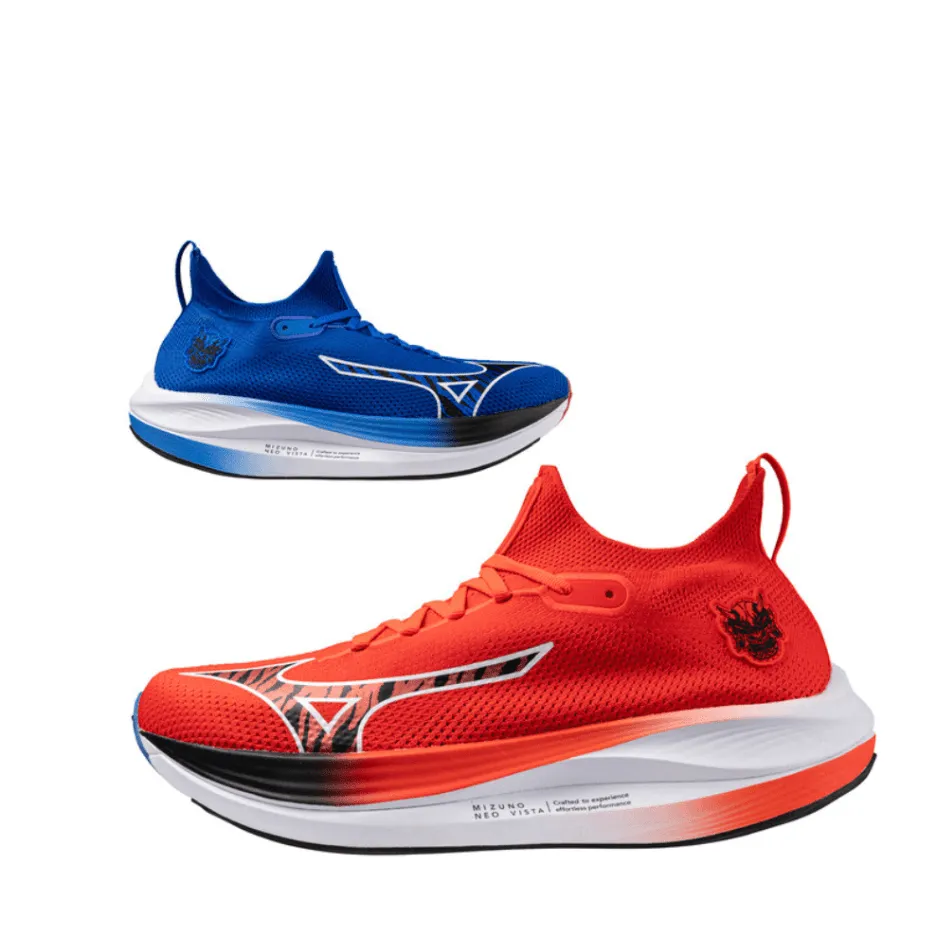 Mizuno Unisex Neo Vista Running Shoes in Oni Demon Mizuno Ignition Red/Black/Baseball Blue SS25 running for a way to stay resilient