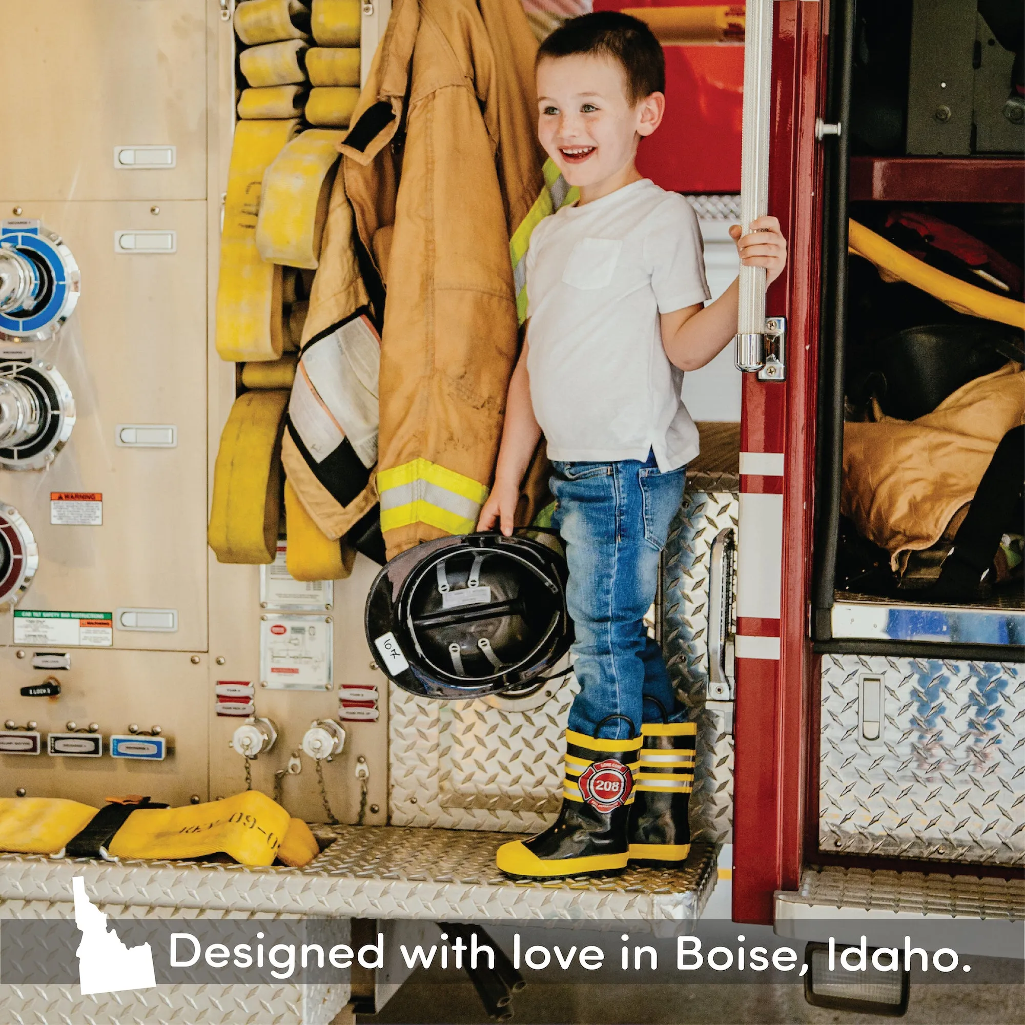 Easy to Wear Quick Dry Boots Fire Chief Rain Boot