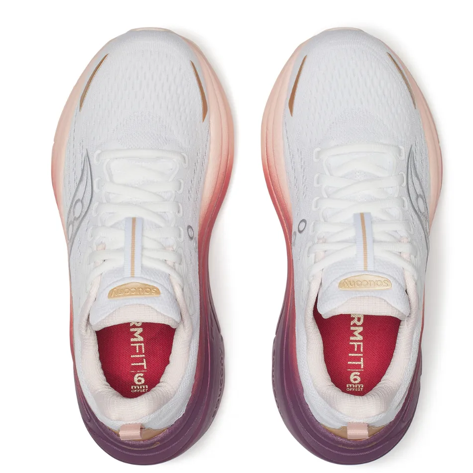Saucony Women's Hurricane 25 Running Shoes in White/Cameo - Online Exclusive forest running shoes