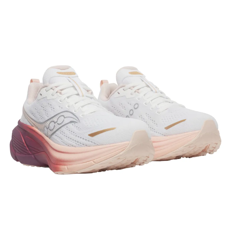 Park running need Saucony Women's Hurricane 25 Running Shoes in White/Cameo - Online Exclusive