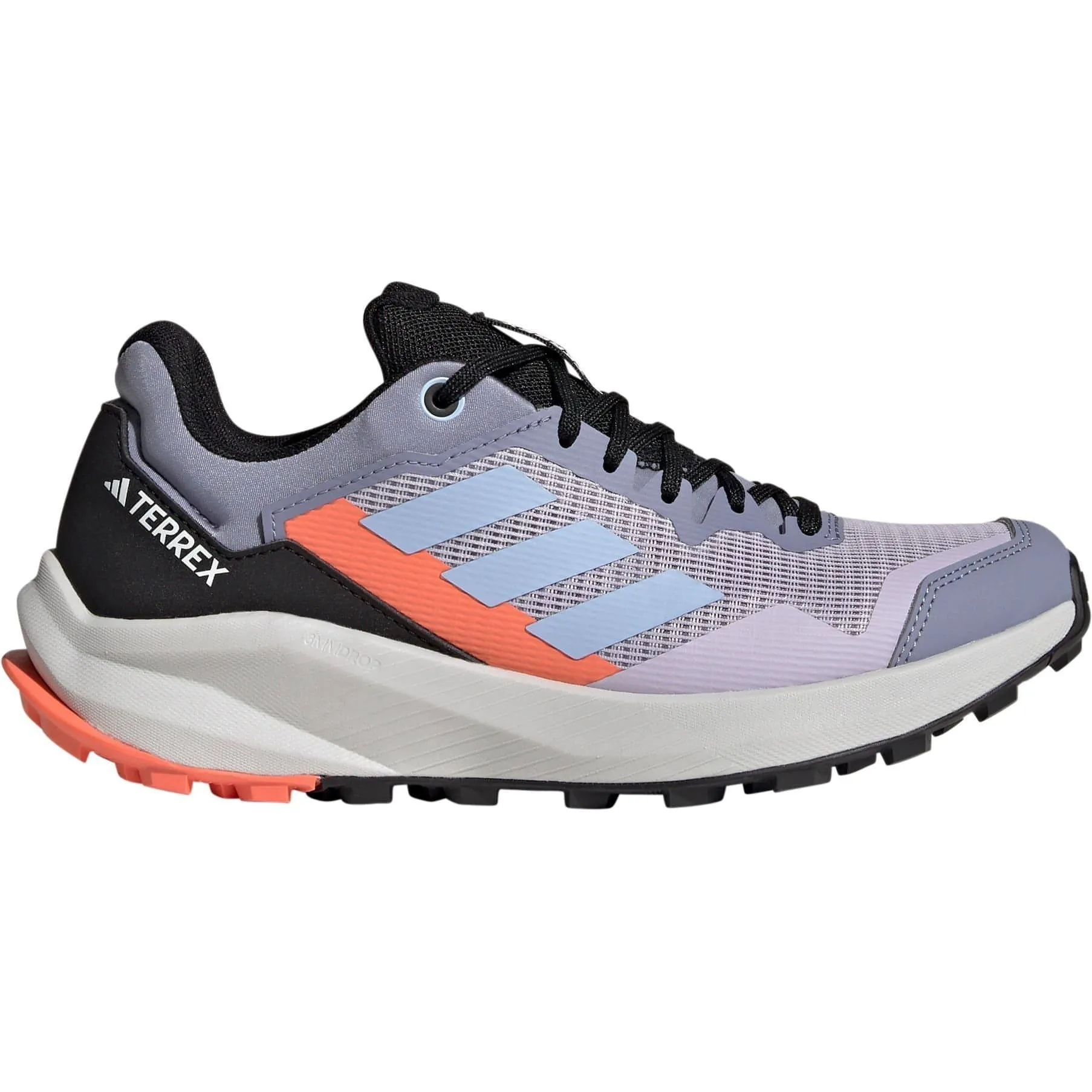 Durable outsole Minimal Look adidas Terrex TrailRider Womens Trail Running Shoes - Purple