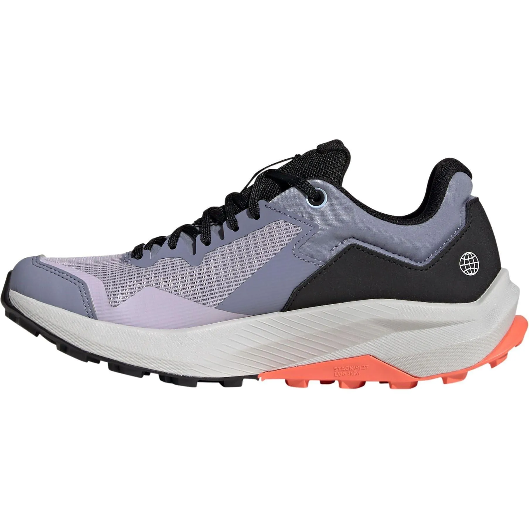 adidas Terrex TrailRider Womens Trail Running Shoes - Purple Cushion Support synthetic leather