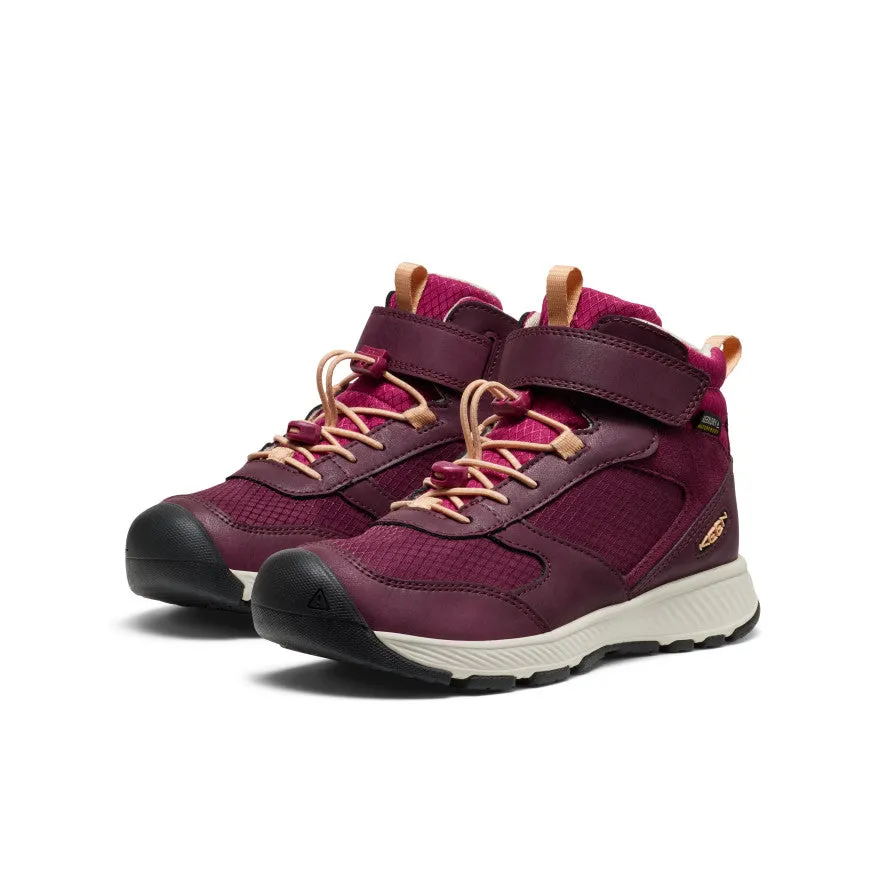 Peak Mode Comfort Bend Big Kids' Skua Waterproof Boot  |  Fig/Peach Fuzz