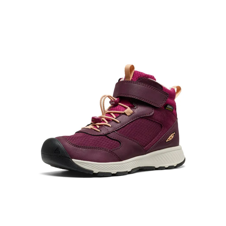 Big Kids' Skua Waterproof Boot  |  Fig/Peach Fuzz Uppers resist breakdown from frequent bending High Traction