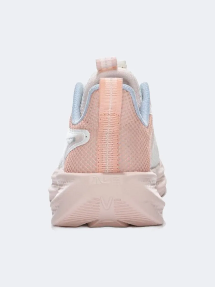 Quick Life Erke Kids-Girls Running Shoes White/Peach Pink