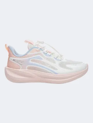 lightweight fabric Erke Kids-Girls Running Shoes White/Peach Pink