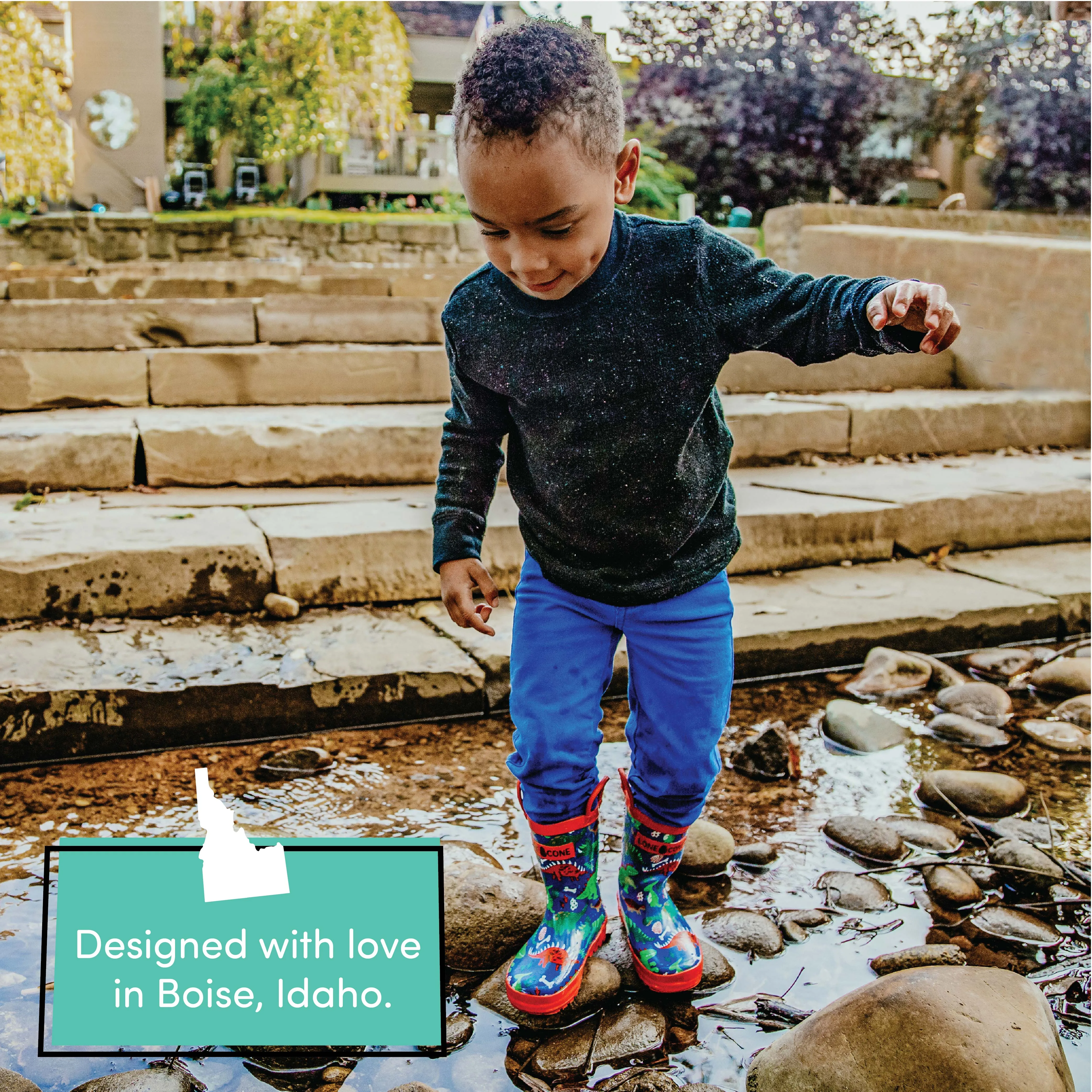 Puddle-a-saurus Dinosaur Rain Boot Slip Free Boots Chilly Boot