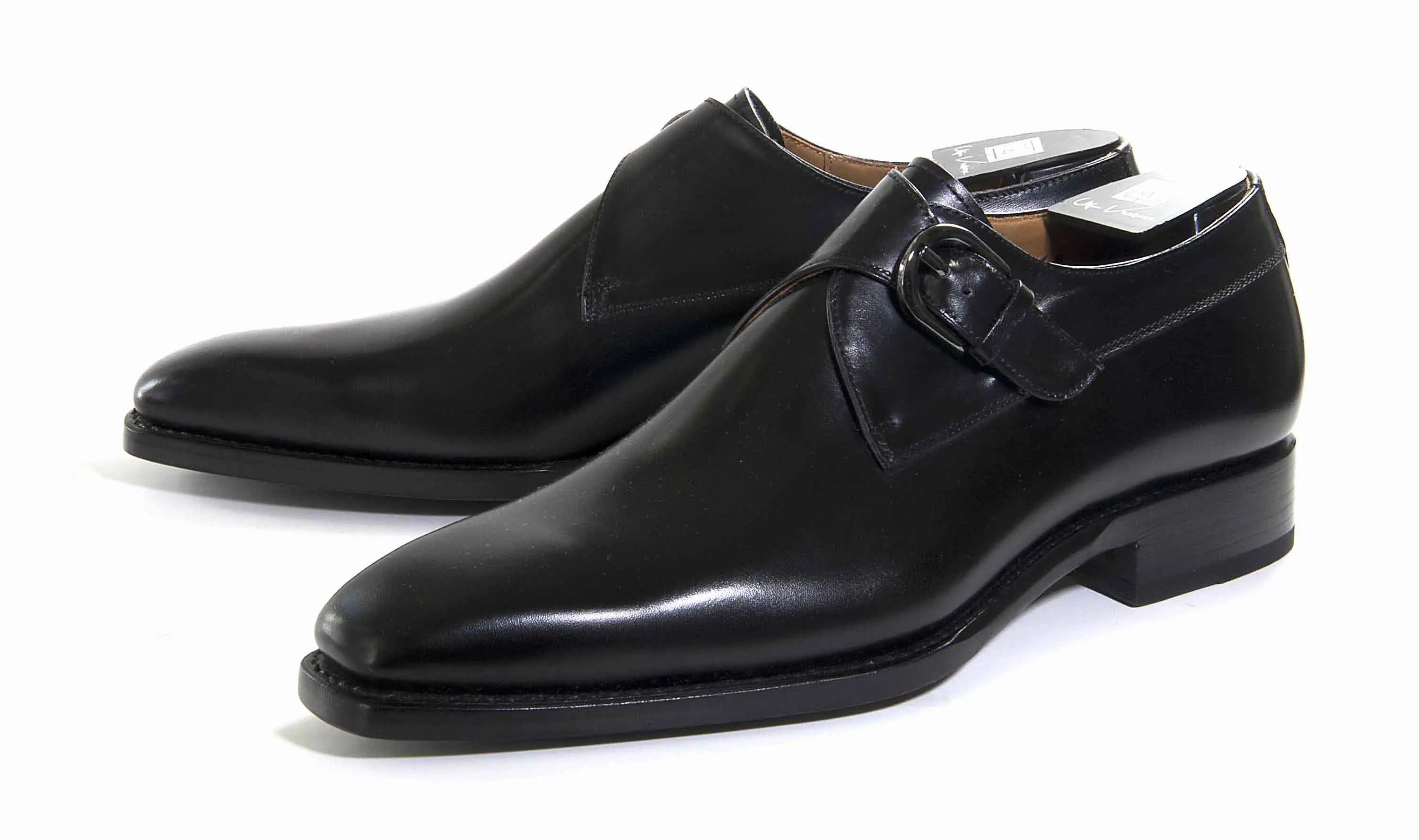 Burnished Calfskin Monkstrap Black Daily Sharp