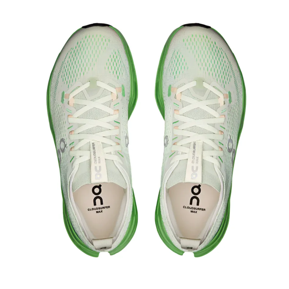 On Women's Cloudsurfer Max Running Shoes in Mineral/Honeydew AW25 narrow - fitting
