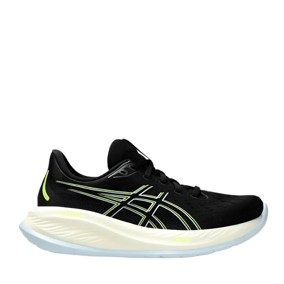 ASICS GEL-CUMULUS 26 Women's Running Shoes in Black/Safety Yellow  AW24 Running Water Bottles