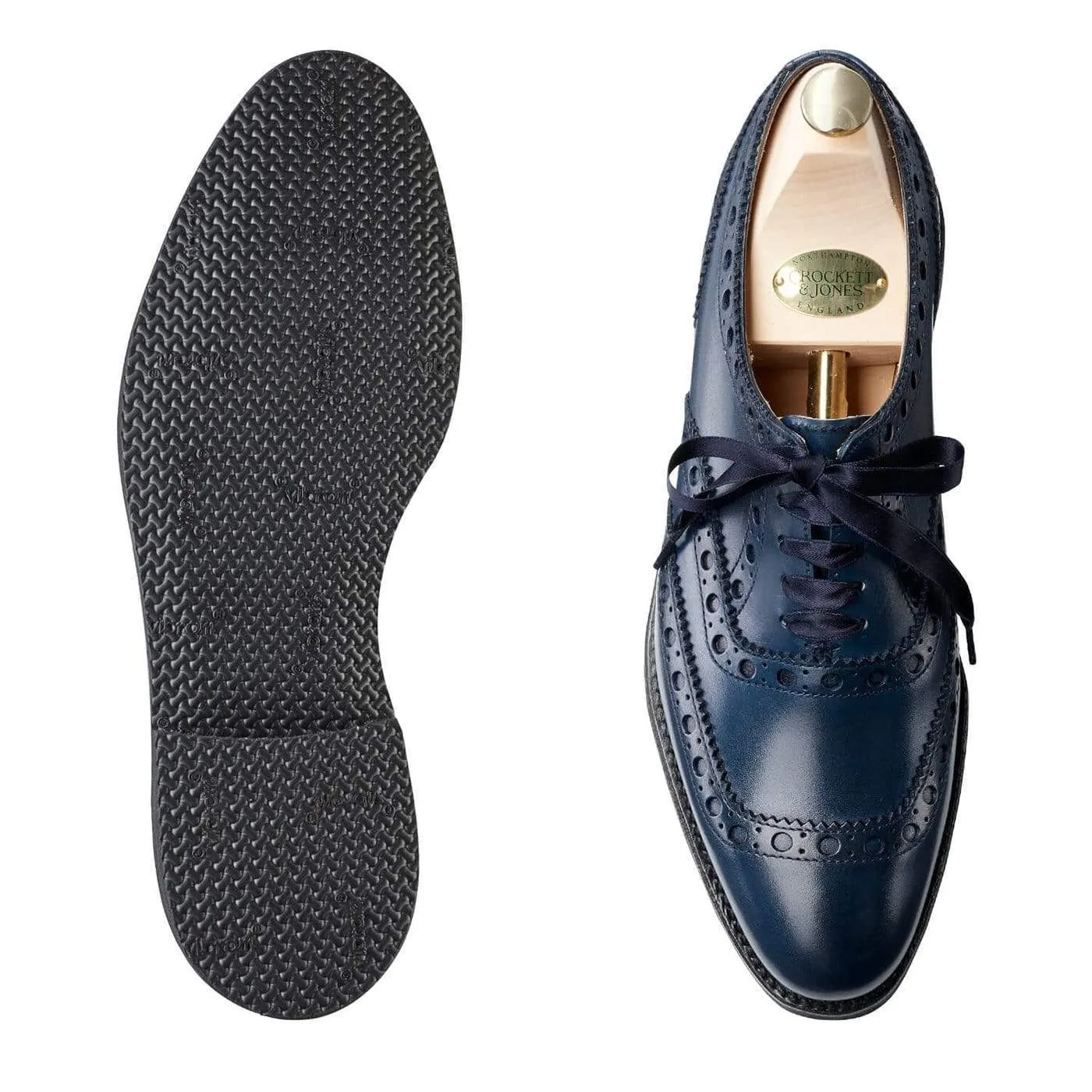 Urban Fashion Versatile Style Anna Blue Burnished Calf