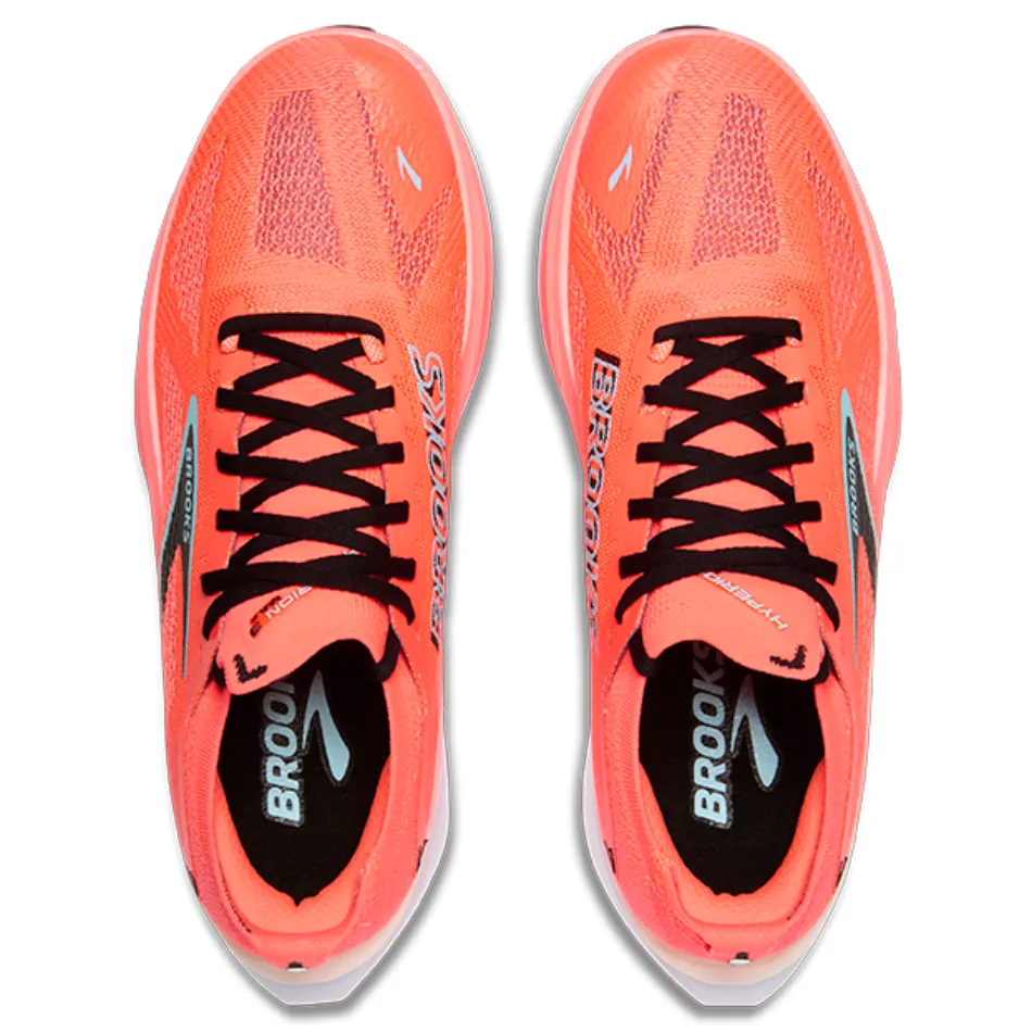 athlete - endorsed flat running Brooks Men's Hyperion Max 3 Running Shoes in Fiery Coral/Black/Atomizer AW25