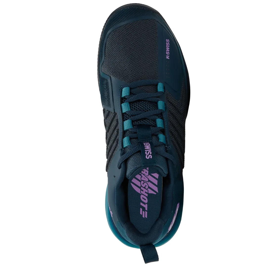 K Swiss Ultrashot 3 AC Men Tennis Shoes - Reflecting/Blue/Amethyst Supportive Fit Fitness Edge