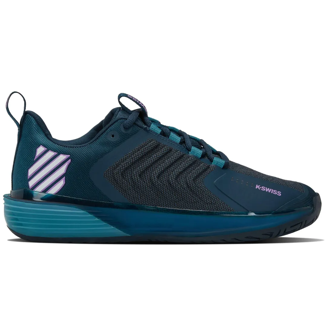 Simple Fit Breathable knit K Swiss Ultrashot 3 AC Men Tennis Shoes - Reflecting/Blue/Amethyst