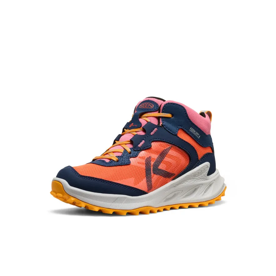 Form Stability Stable Fit Big Kids' Zionic Waterproof Boot  |  Naval Academy/Nasturtium
