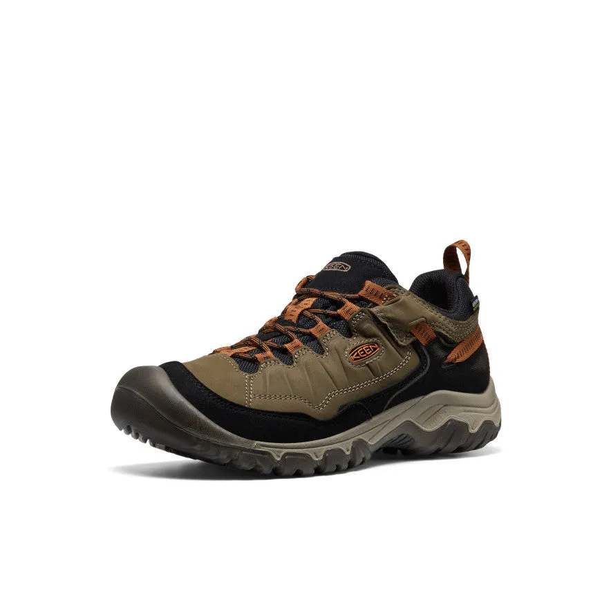 Men's Targhee IV Wide Waterproof Hiking Shoe  |  Sea Turtle/Roasted Pecan Outsole design minimizes slip risk on smooth floors Air Technology