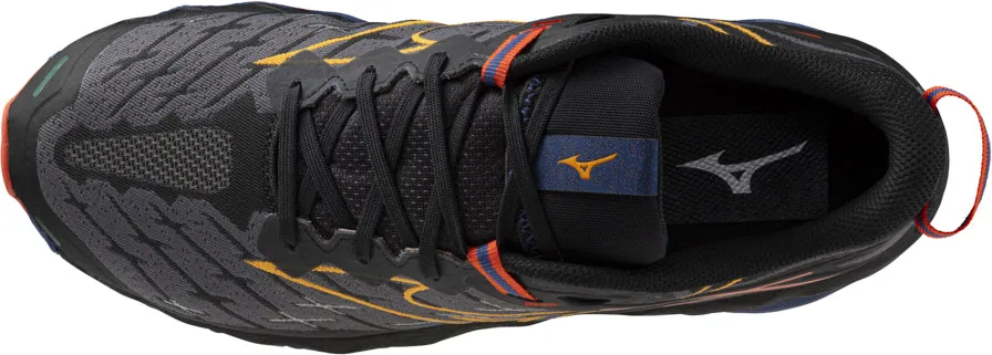 Elastic Material Responsive Mizuno Wave Mujin 10 Mens Trail Running Shoes - Black