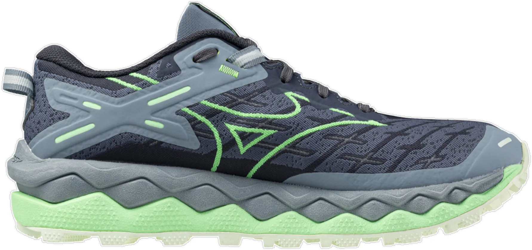 Mizuno Wave Mujin 10 Womens Trail Running Shoes - Blue Leg Focus Slim Routine