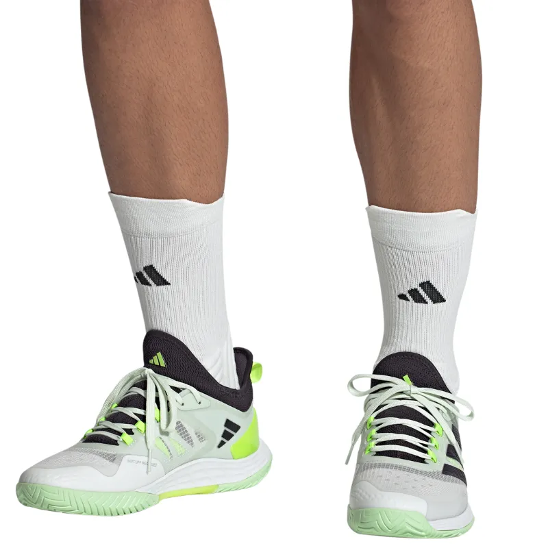 Adidas Adizero Ubersonic 4.1 Tennis Shoes - White/Black/Lucid Lemon Multi Surface