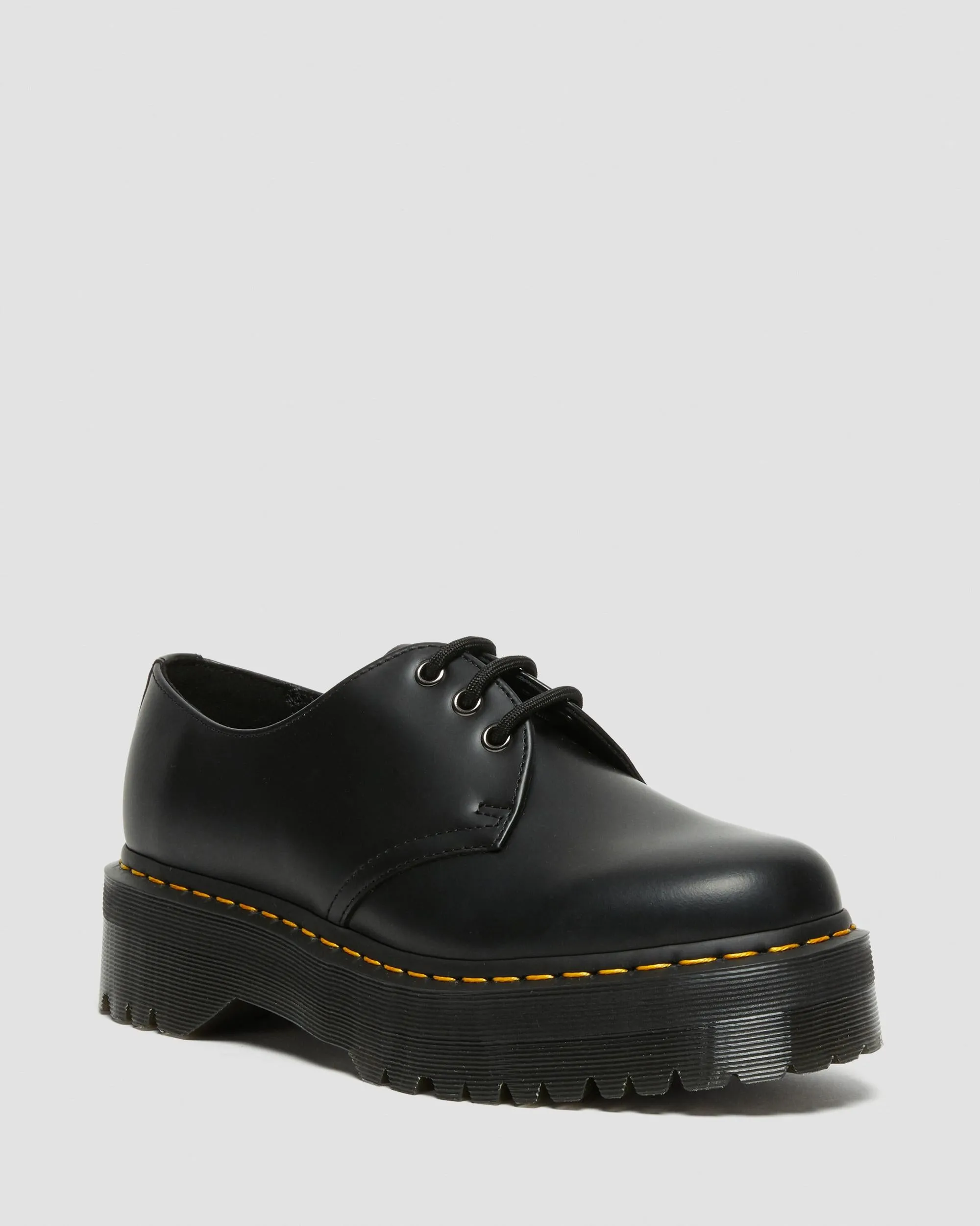 Long Lasting Smooth Comfort 1461 Quad Polished Smooth Leather Oxford Platform Shoes