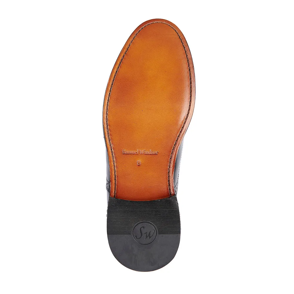 Semi-brogue - Black Classic Loafers