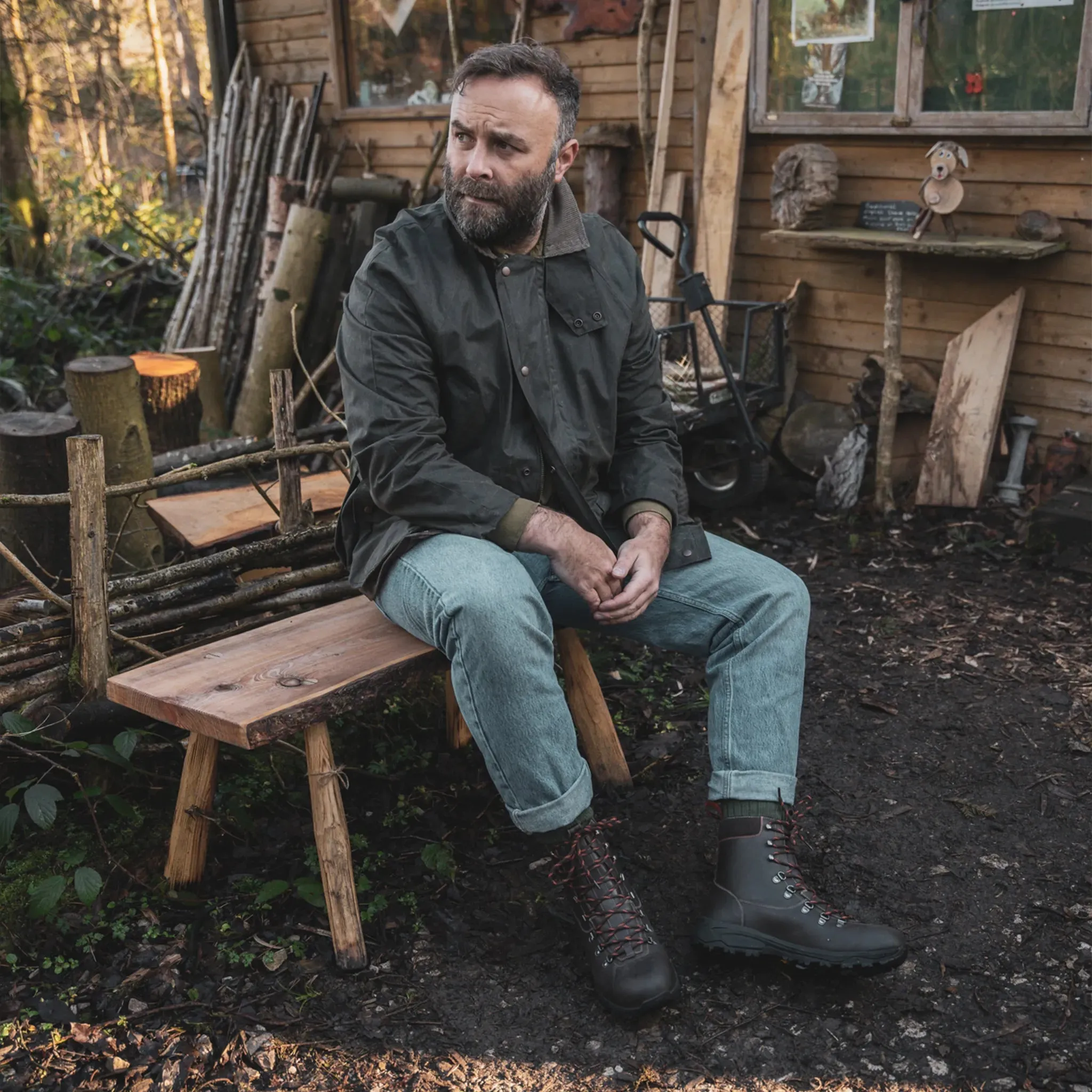 TWISTON // BROWN DISTRESSED Elastic Fit Comfort Edge