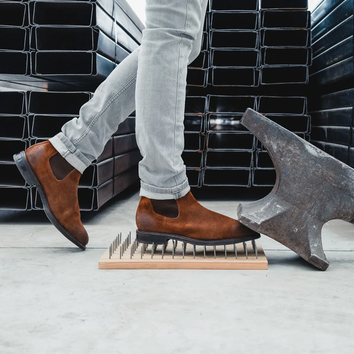 Easy Slip STEEL TOE CHELSEA BOOT BRONX GINGER