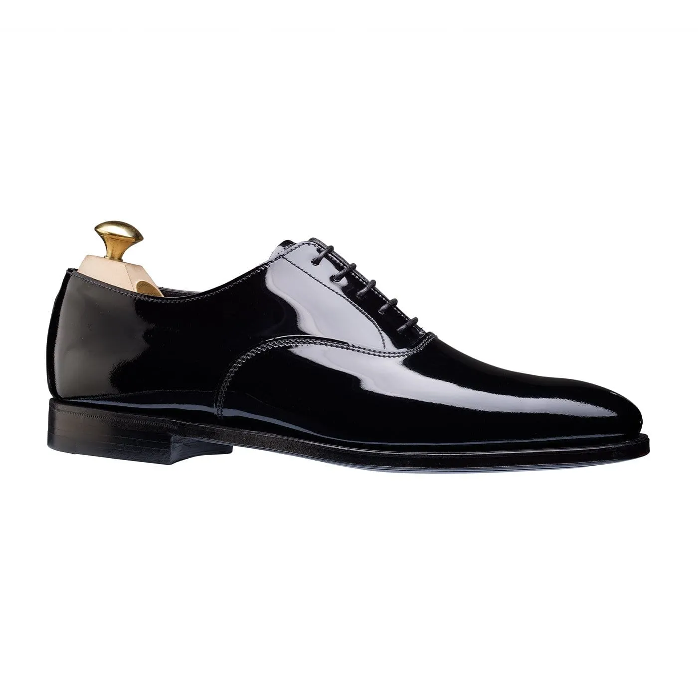 Overton Black Patent Flexible Walk Step Comfort
