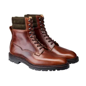 Natural Step Ross Chocolate Hurricane Hide & Earth Green Suede Collar