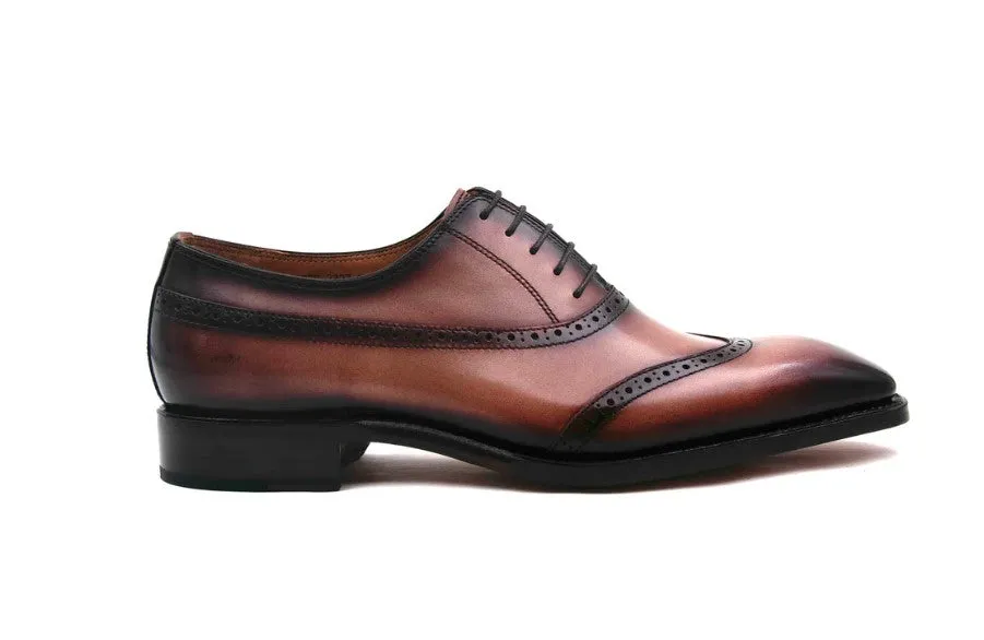 Ugo Vasare "Victor" Oxford-Walnut Narrow Fit Forest Path