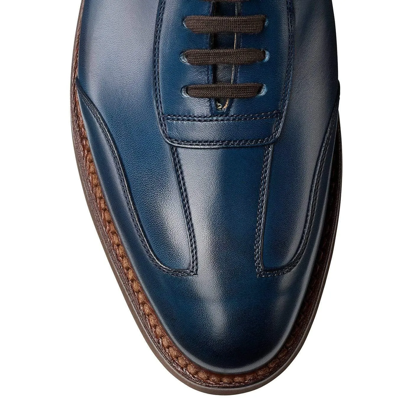 Truro Blue Burnished Calf Chic Style Shoes