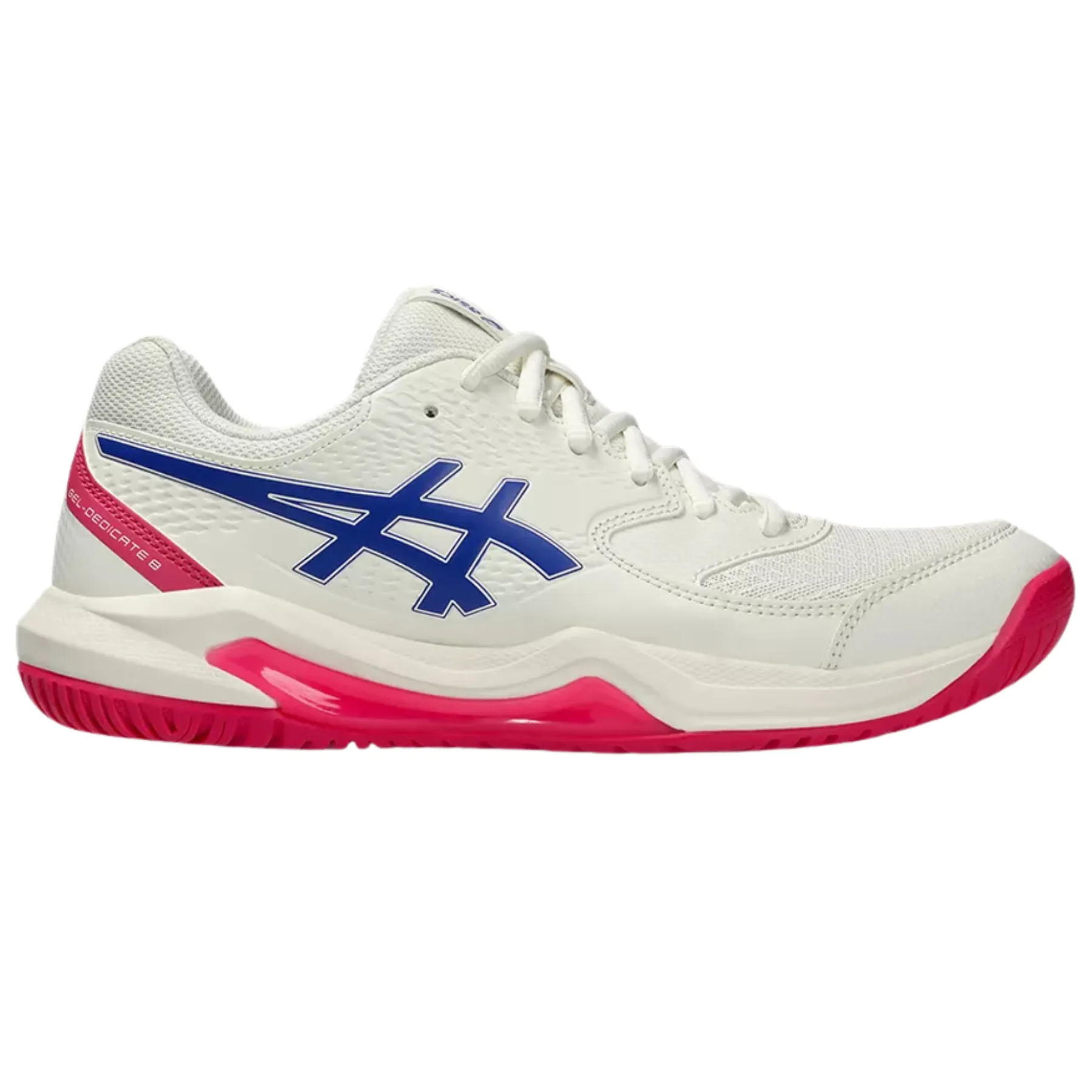 Asics Gel-Dedicate 8 Hard Court Womens Tennis Shoes ?C Cream/Dark Cobalt Dynamic Sole