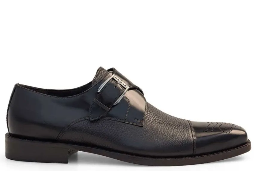 Mezlan Phoenix Monkstrap Shoe Brown Soft Roll