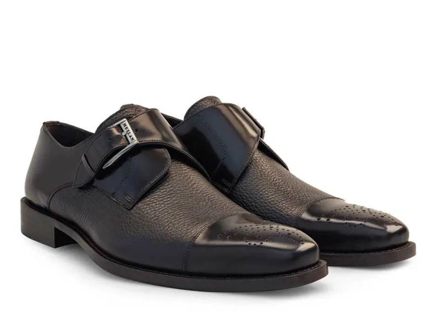 Stitched Seams Mezlan Phoenix Monkstrap Shoe Brown