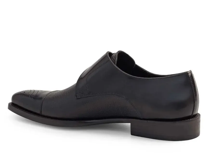 Mezlan Phoenix Monkstrap Shoe Brown Heel Pad
