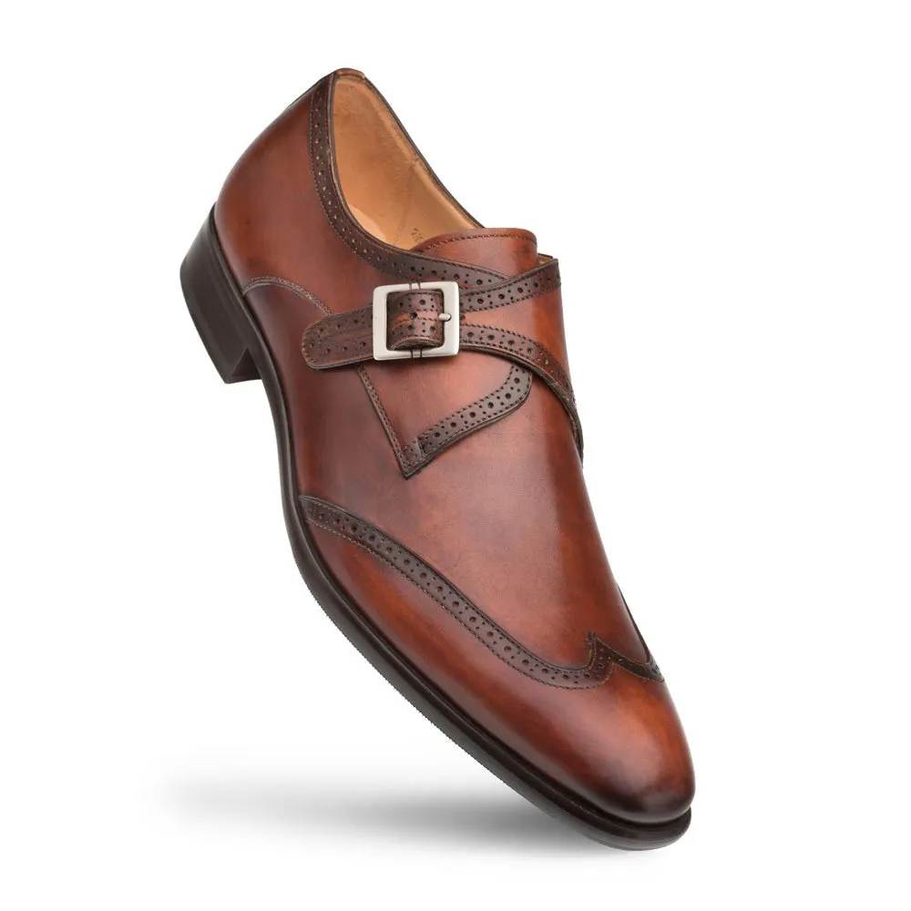 Mezlan Forest Monkstrap Shoe Cognac Networking Night