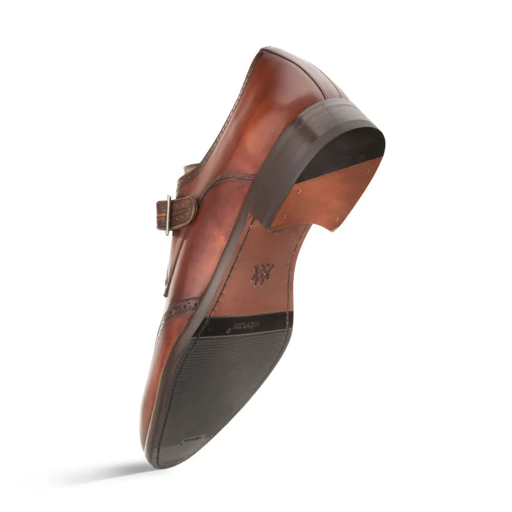 Light Walk Mezlan Forest Monkstrap Shoe Cognac