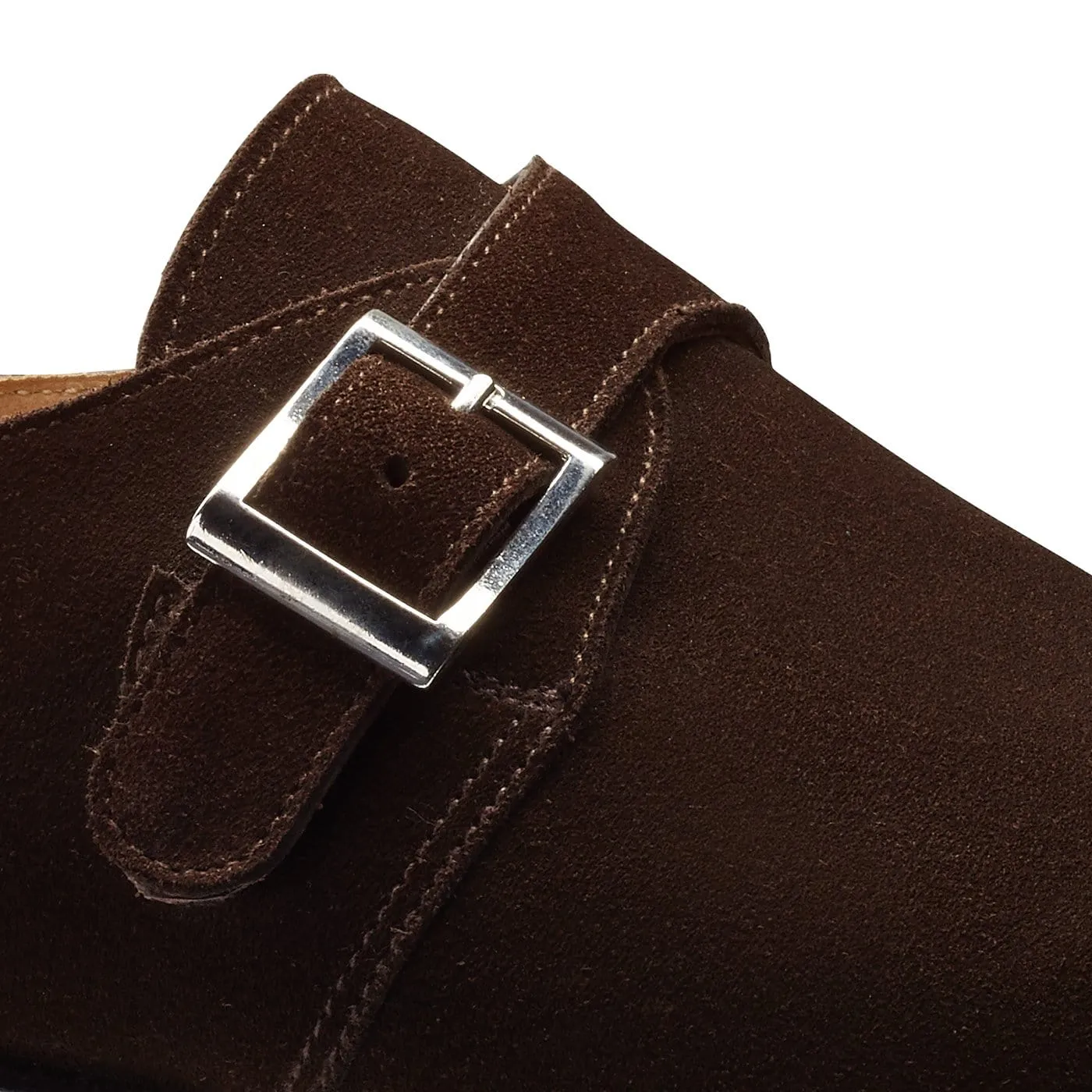 Monkton Dark Brown Calf Suede Stylish Design Casual Wear