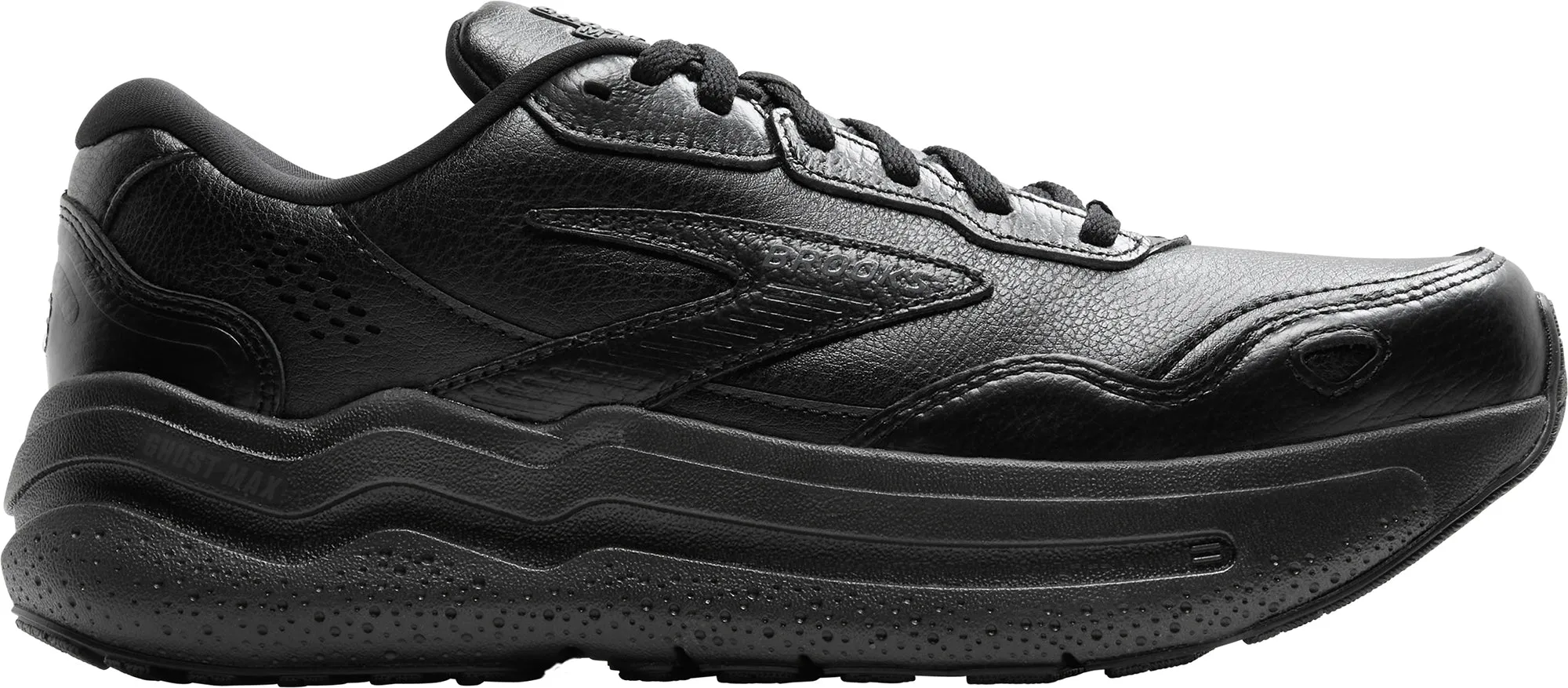 Brooks Ghost Max L Mens Walking Shoes - Black Strong Traction