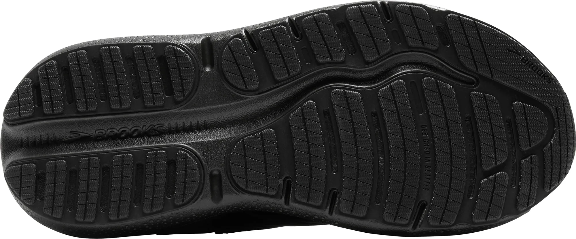 Performance Sole Brooks Ghost Max L Mens Walking Shoes - Black