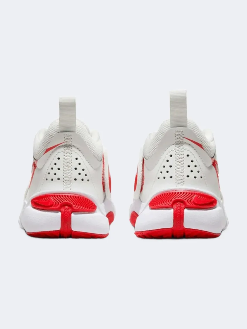 Memory Foam Snow Grip Nike Team Hustle D 11 Ps-Boys Basketball Shoes White