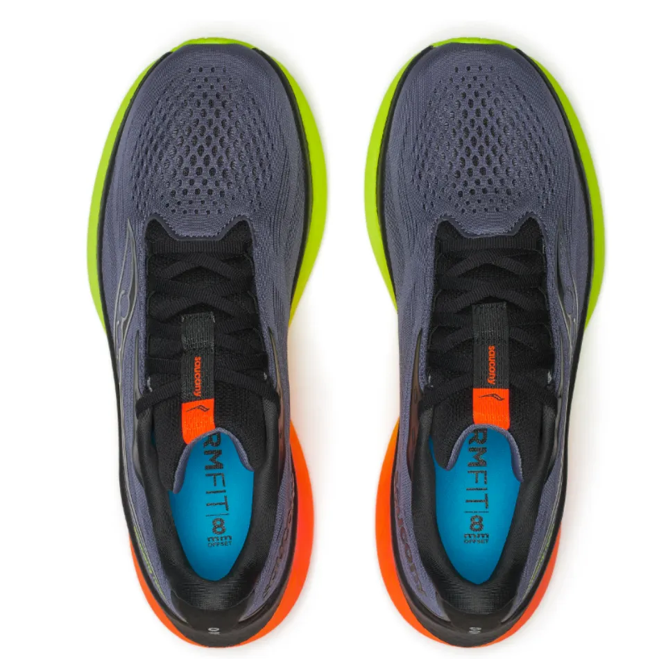 Saucony Men's Ride 18 Running Shoes in Shadow/Vizi - Online Exclusive perfect - running Recovery Walk